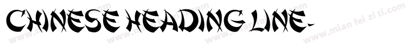 Chinese heading line字体转换